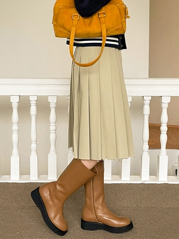 IS_221408 Platform Middle Boots (3Colors)