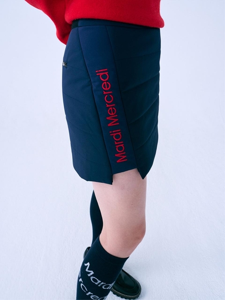 PADDED MINI SKIRT_NAVY
