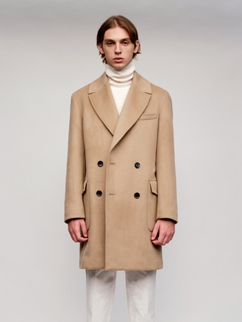 Cashmere Blend Double Coat_Beige