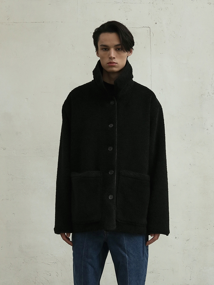 REVERSIBLE SHEARLING JACKET(BLACK)