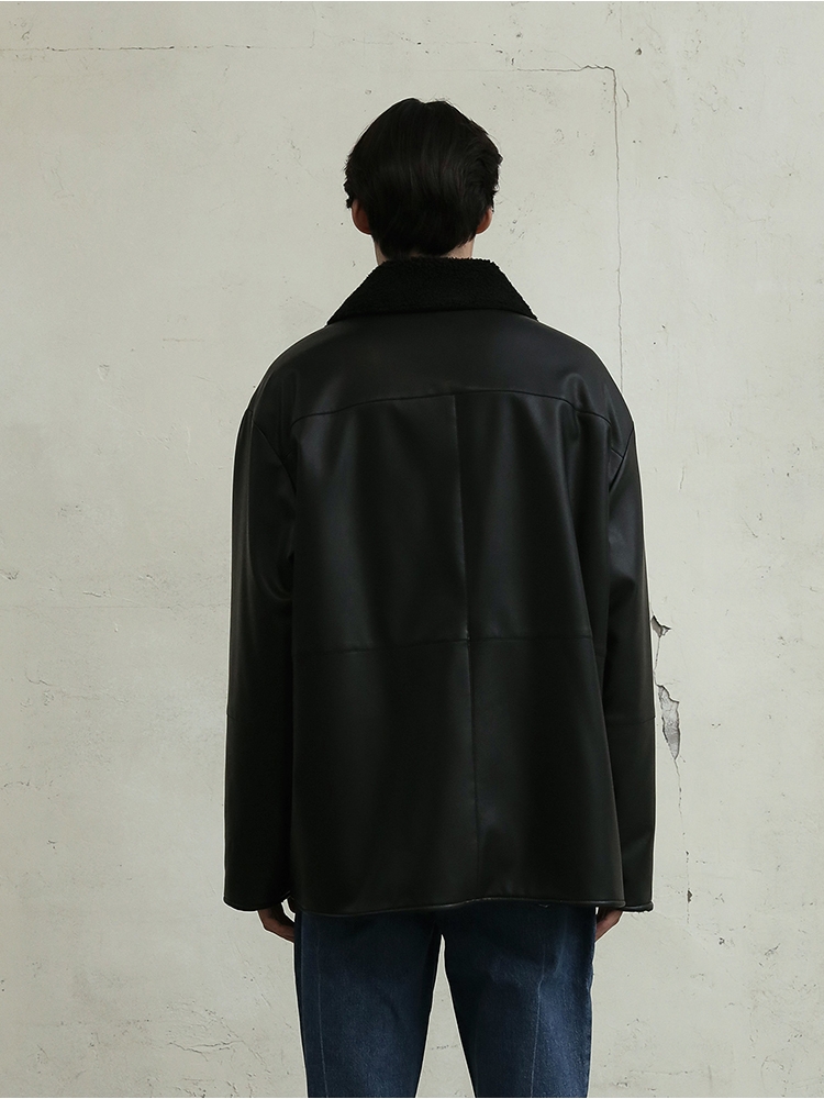 REVERSIBLE SHEARLING JACKET(BLACK)