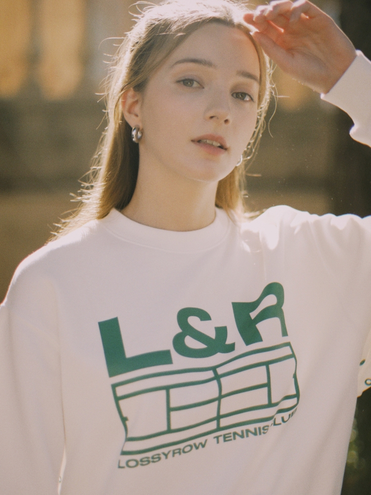 Lossy Signature Logo Sweatshirt  [White]