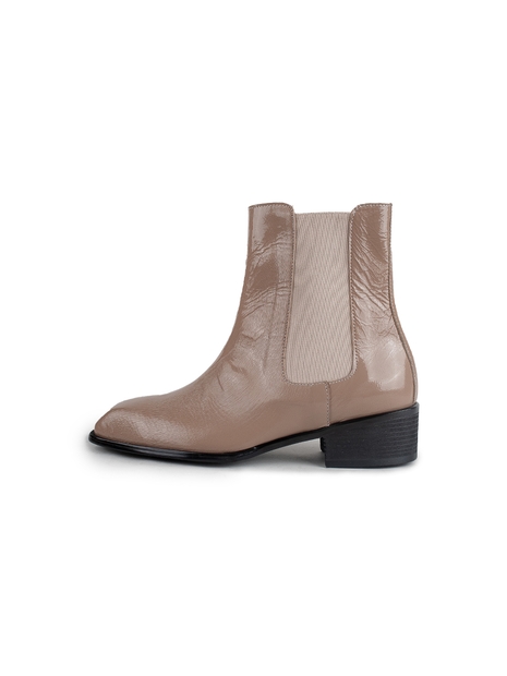 SQUARE TOE CHELSEA BOOTS DARK BEIGE