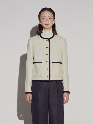Boucle Tweed Jacket Ivory