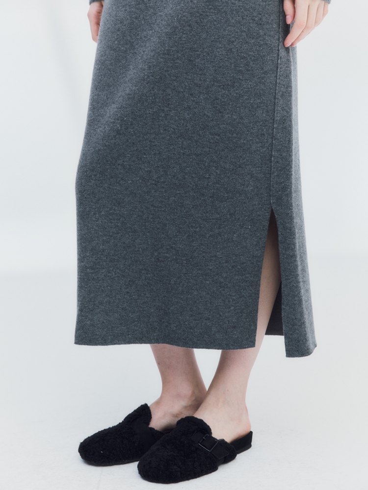  Double faced skirt (Melange grey)