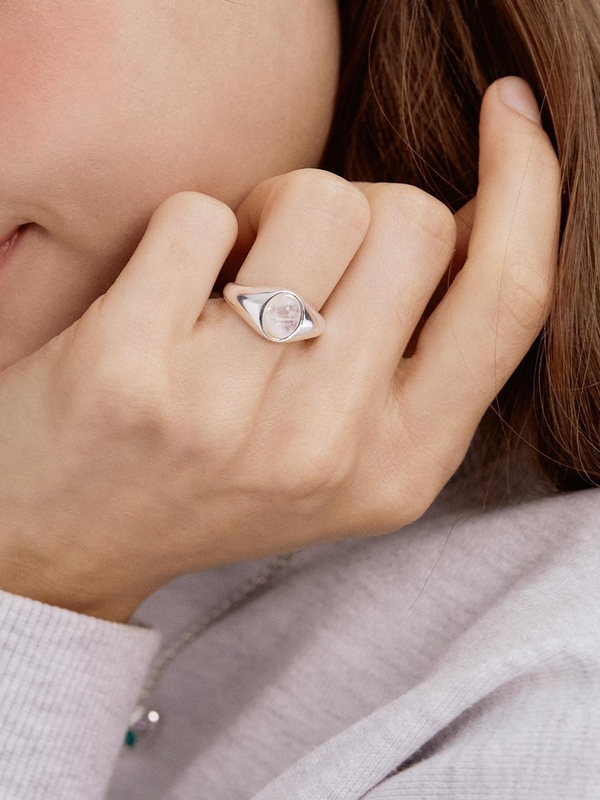 (SILVER925) Moonstone Oval ring CR1814