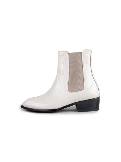 SQUARE TOE CHELSEA BOOTS IVORY