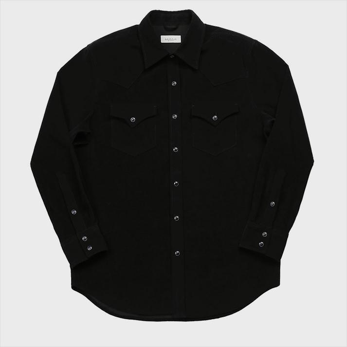 035 Corduroy Western Shirts (Black)