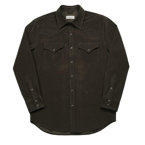 035 Corduroy Western Shirts (Khaki)