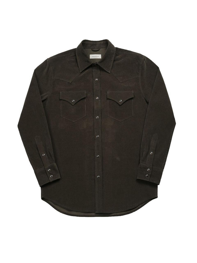 035 Corduroy Western Shirts (Khaki)