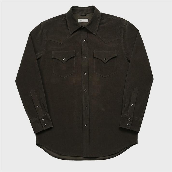 035 Corduroy Western Shirts (Khaki)