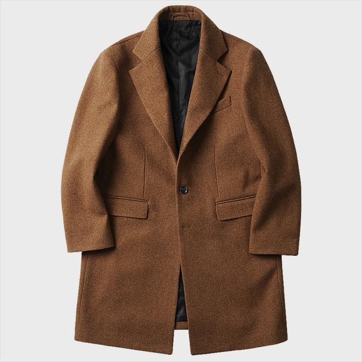 Wool Single Chester Coat (Camel)