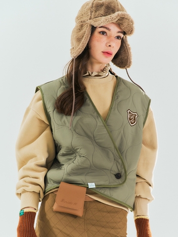 투웨이 베스트 카키