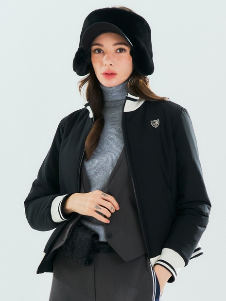 스트레치 본딩 점퍼 블랙