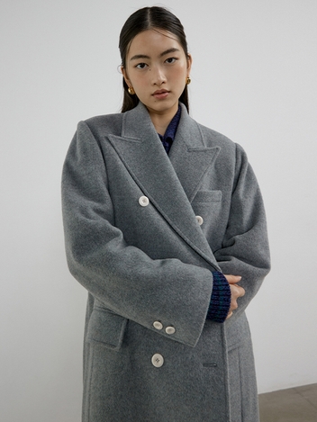 Tail long coat Grey