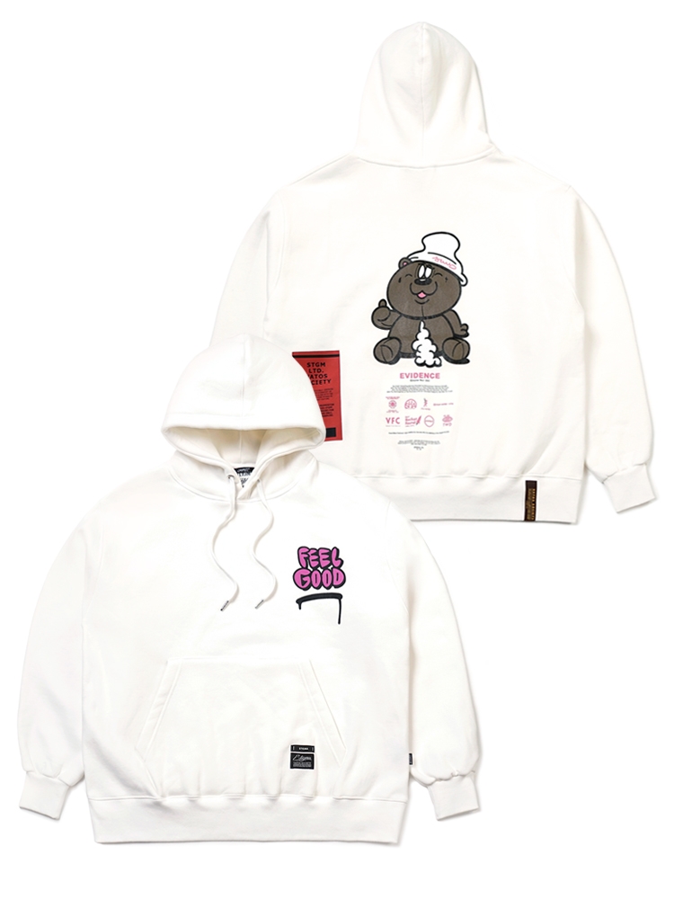 22 TOY OVERSIZED HEAVY SWEAT HOODIE WHITE IVORY