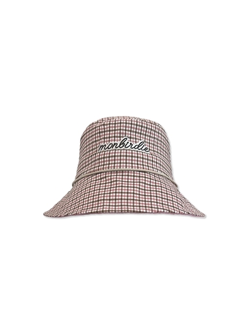  MONBIRDIE Check Bucket 체크 버킷햇 PINK