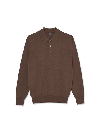 Supima Knitted Polo_Brown