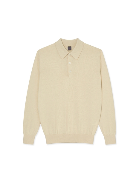 Supima Knitted Polo_Cream