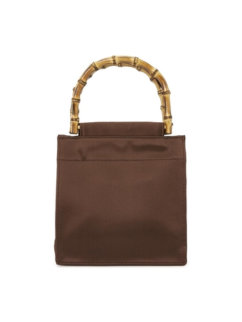 [하이] BAMBOO BAG BROWN 여자 실크 토트백