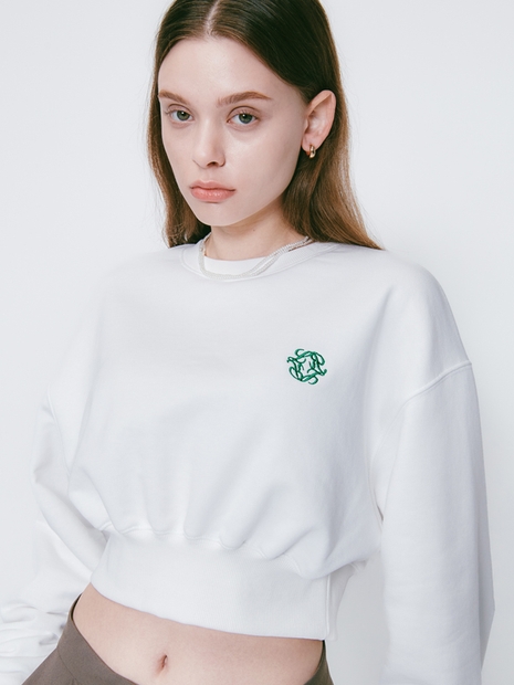 SYMBOL Crop Sweatshirt White