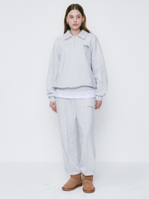 PARIS Half Zip Up Sweat Set-up White Melange