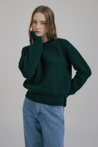 Soy Knit Pullover : Forest Green