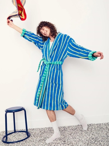 PASSION FRUIT STRIPE BATHROBE