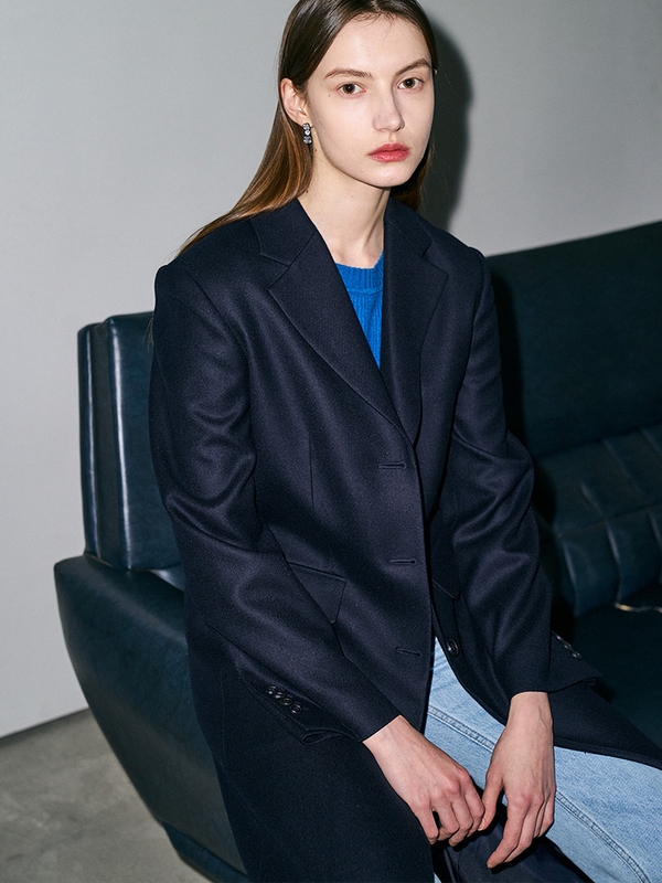 HAILEY Single tailored coat (Alfred Brown)_navy