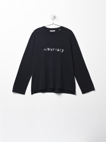 아워레가시 (M) 앱스트랙 로고 롱슬리브 Black