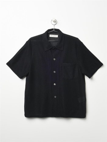 [아워레가시] 남성 부클레 박스 하프셔츠 Black