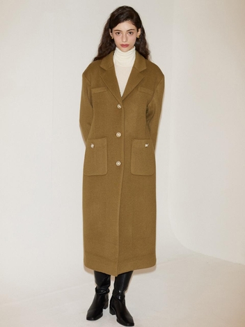 Classic Wool Long Coat_ Brown