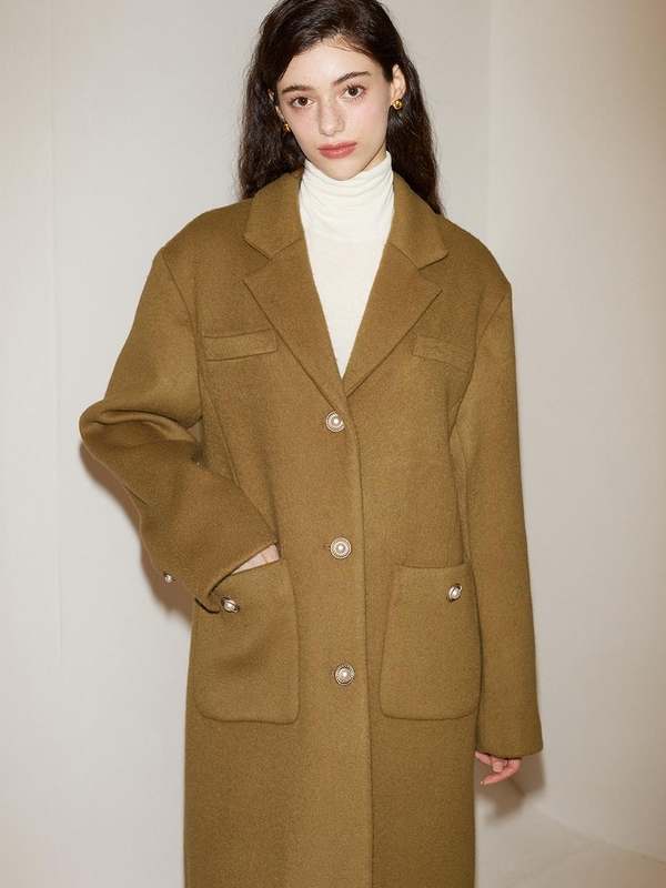 Classic Wool Long Coat_ Brown