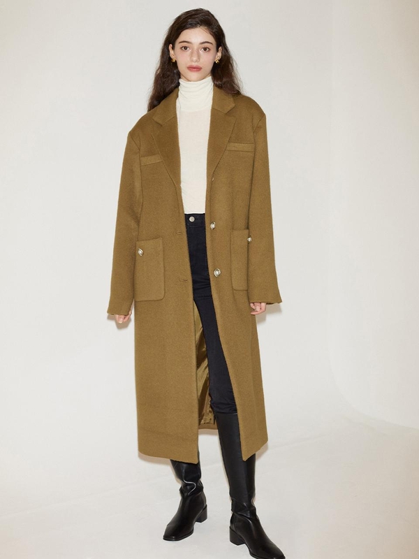 Classic Wool Long Coat_ Brown