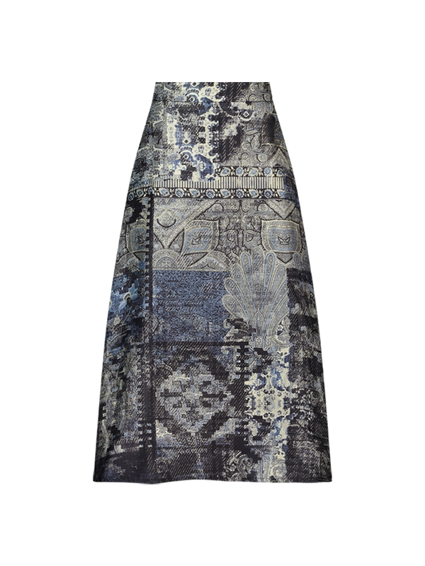 PUNTINA PRINTED SILK MIDI SKIRT_VAR 004