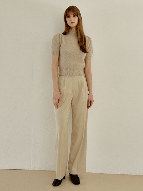 WizWid Normal pintuck slacks (beige)