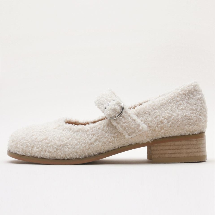 Fur Mary Jane shoes kw2351 3cm 플랫