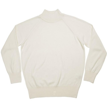 Extrafine Merino Wool Mock-neck (Ivory)