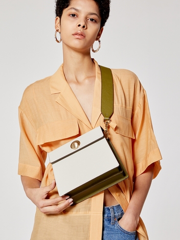 LUVEL two-tone mini shoulder bag 3 color