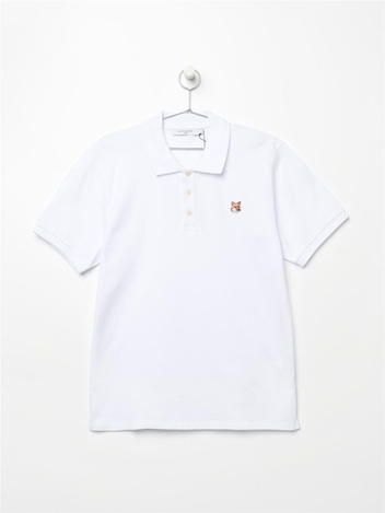 [메종키츠네] 남성 폭스 헤드 패치 폴로 티셔츠 White