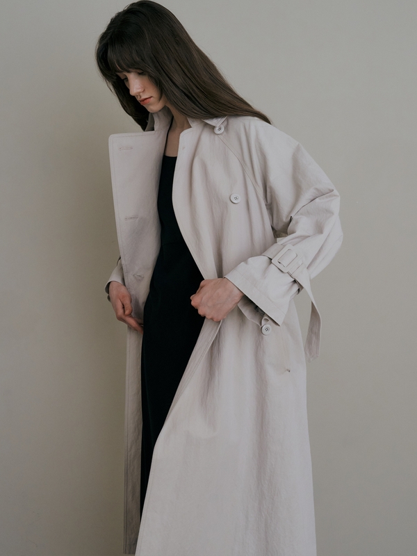 Grey trench coat