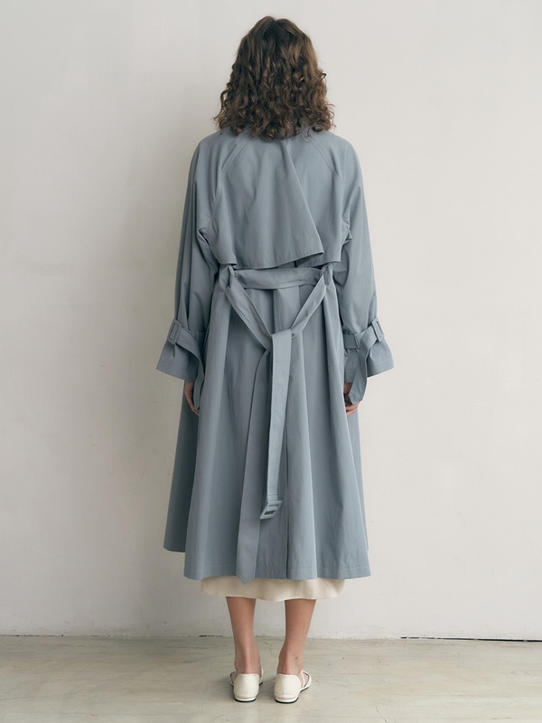 디디언_ Didion Trench Coat-Blue