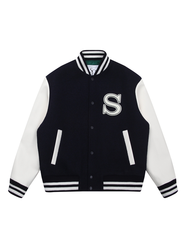 SOLEW Varsity Jacket_Navy