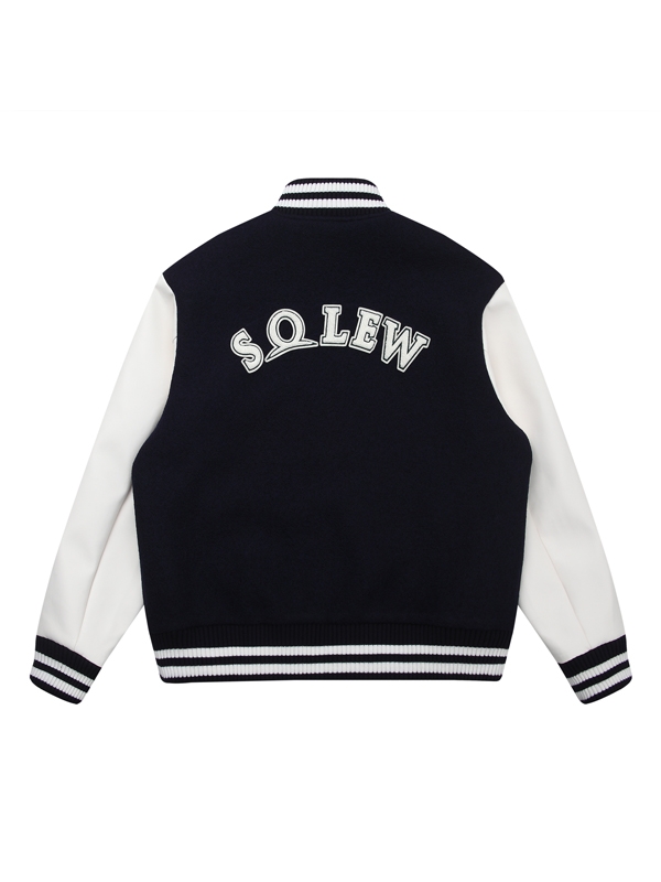 SOLEW Varsity Jacket_Navy