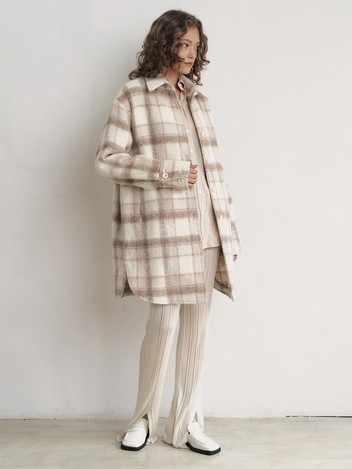 Charlotte Alpaca Long Coat_Check