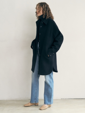 Maedchen Wool Long Coat_Navy