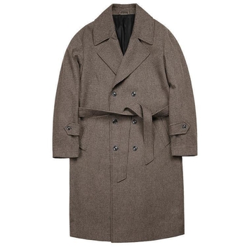 Hound Check Double Coat (Beige)