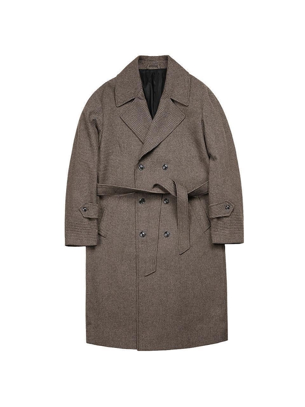 Hound Check Double Coat (Beige)