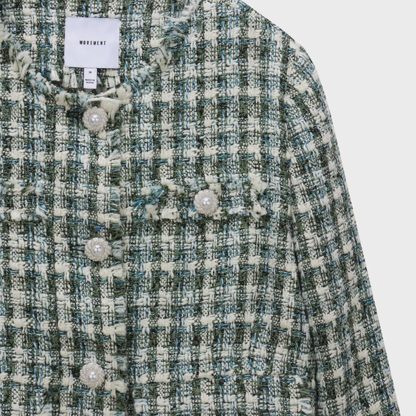 Tweed Short Jacket Green WBBSJK011GN