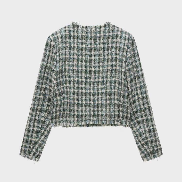 Tweed Short Jacket Green WBBSJK011GN